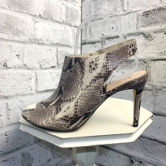 Cole Haan Snakeskin Open Toe Sling Back Stiletto Mule Pump - Picture 1 of 12
